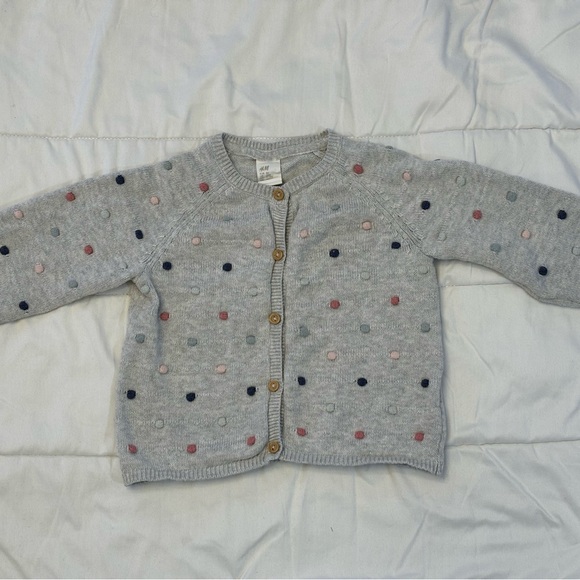 H&M Cotton Cardigan 9-12M - Picture 3 of 4